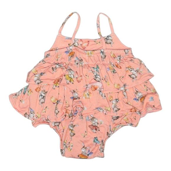 Posh Peanut Pink Spring Dancing Bunny Bubble Romper Size 3-6M - Picture 4 of 4